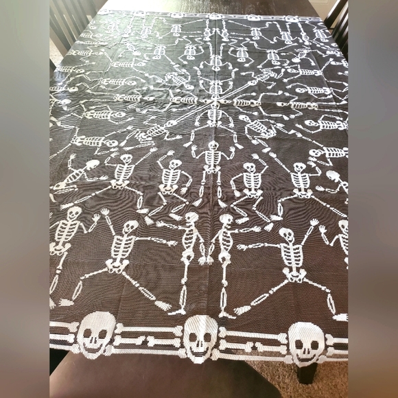 Other - Halloween Skeleton Lace Table Cloth